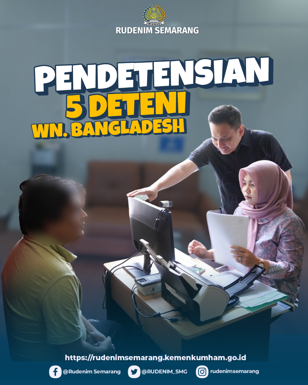 Pendetensian Lima Warga Negara Bangladesh di Rumah Detensi Imigrasi Semarang